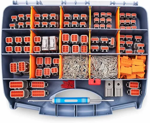 Vista 10 de JRready DW5007-02 - Kit de conectores Deutsch, conectores eléctricos automotrices DT de 2, 3, 4, 6, 8 y 12 pines, herramienta de crimpado Deutsch