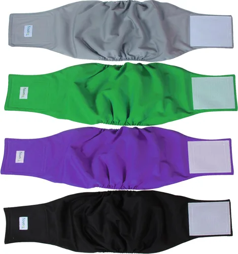 Vista 13 de Pañales envolventes reusables para perros machos, banda para barriga para cachorros lavable, Teamoy