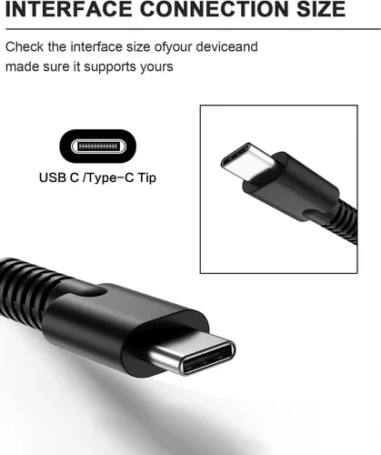 Vista 2 de TSKYBEAR Cargador USB C para laptop de 65 W, compatible con HP Spectre/Spectre x360/Chromebook/Google Chromebook/Elitebook x360/Elite