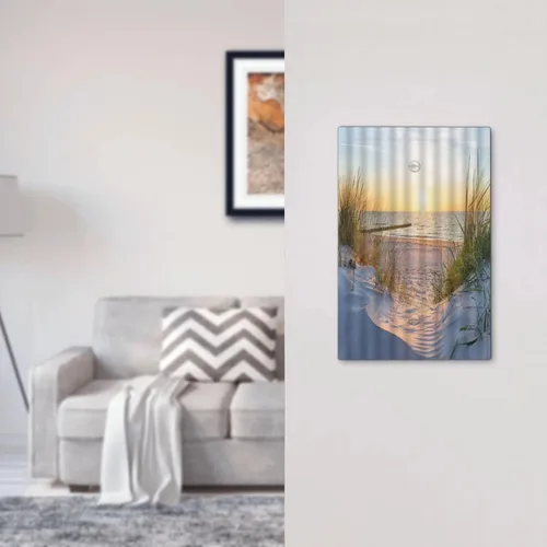 Vista 7 de Placa de pared de 1 cuadrilla, diseño de playa, océano, amanecer, mar, atardecer, cubierta de interruptor de luz en blanco, decorativo, sin
