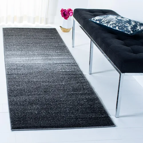 Vista 13 de SAFAVIEH Adirondack Collection - Alfombra decorativa, 2 pies 6 pulgadas x 4 pies, color negro y gris, diseño moderno, no desprende pelusa y de fácil