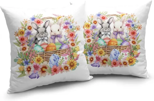 Vista 40 de Juego de 2 fundas de almohada de 16 x 16 pulgadas, diseño patriótico de bandera estadounidense con estrellas para exteriores, estilo casa de campo