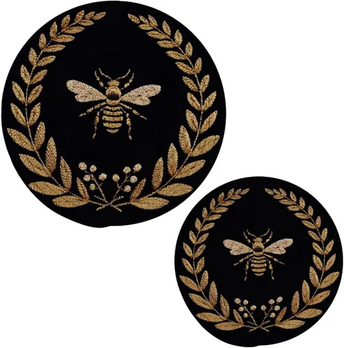 Vista 28 de Naanle Juego de salvamanteles de algodón moderno con diseño de estrellas y bandera de Estados Unidos para el 4 de julio, 2 posavasos redondos