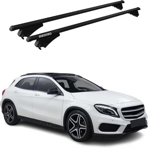 Vista 15 de OMAC Portaequipajes con cerradura para Mercedes GLA Class X156 2015-2019 Alu Gris