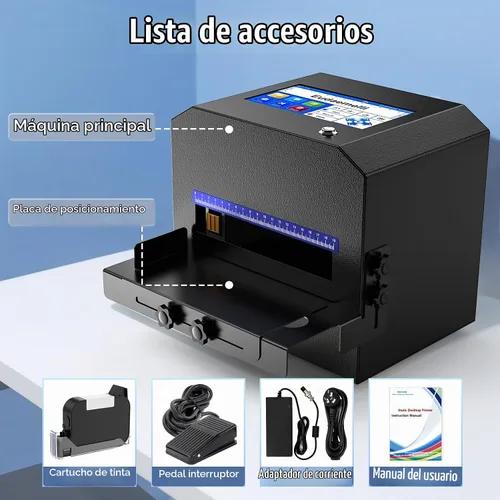 Vista 5 de Máquina de codificación de inyección de tinta P6 con pantalla táctil de 7 pulgadas, impresora de código de lote de 0.08-0.5 pulgadas con cartucho