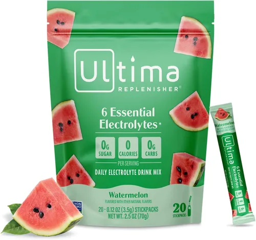 Vista 15 de Ultima Replenisher - Bebida de electrolitos en polvo vegana, sin azúcar ni OMG, bebida hidratante adecuada para dieta cetogénica, paquetes