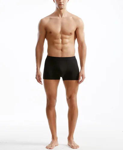 Vista 2 de Ropa interior modal para hombre de microfibra sin costuras, calzoncillos bóxer de pierna corta