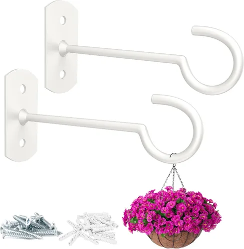 Vista 12 de Ganchos de techo para plantas colgantes, paquete de 2.5 pulgadas, ganchos de pared para plantas, luces, macetas, linternas, comederos de pájaros