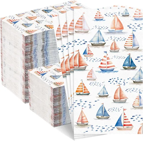 Vista 27 de Seajan 200 piezas de sombrillas de playa, servilletas de papel para invitados, toallas de mano desechables para baño, servilletas de papel