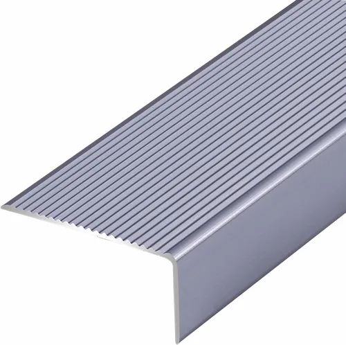 Vista 10 de ZIMGOD Tira protectora de borde de metal, borde antideslizante para escaleras, umbral de tira de transición en forma de L, borde de vinilo laminado
