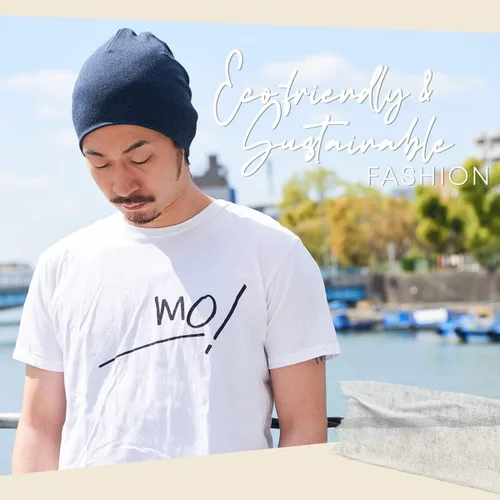 Vista 7 de CHARM Gorro de algodón orgánico para hombre, gorro de punto holgado para mujer, fabricado en Japón