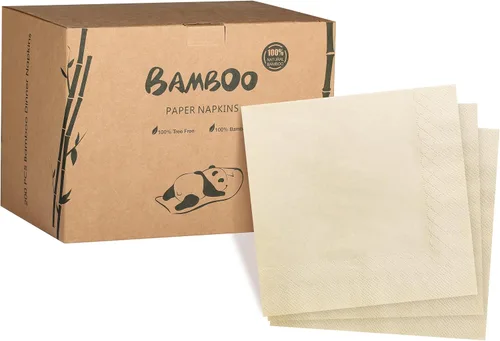 Vista 11 de MORGIANA 100 servilletas de papel desechables, servilletas ecológicas biodegradables, servilletas compostables, servilletas de cóctel marrones