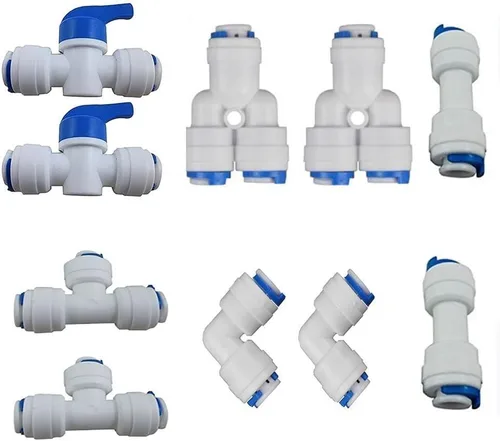 Vista 4 de Lemoy Rosca macho de 1/4 de pulgada a codo de tubo de 1/4 de pulgada de conexión rápida, filtro de agua de ósmosis inversa, codo macho, paquete de 5