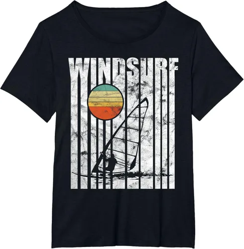 Vista 28 de Camiseta vintage de windsurf con regalo vintage de windsurf, Negro, S