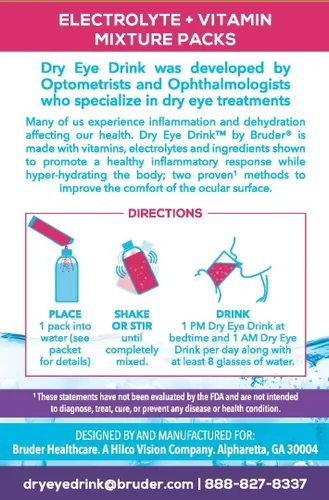 Vista 30 de l Hidratación definitiva para ojos secos l Paquetes de electrolitos en polvo sin azúcar l Mezclado con vitaminas, té verde, cúrcuma, taurina y DHA l