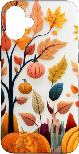 Vista 23 de Fall Leaves Autumn Pumpkin Theme Autumn Color Yellow Case for iPhone 17