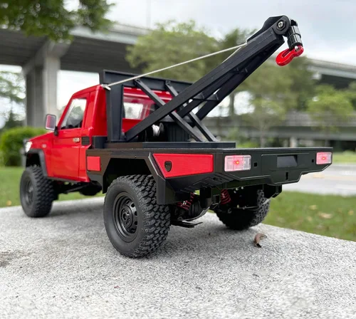 Vista 7 de HLSFWDRIVE MN82T RC Crawler 1/12 RC Truck con gancho de grúa todo terreno