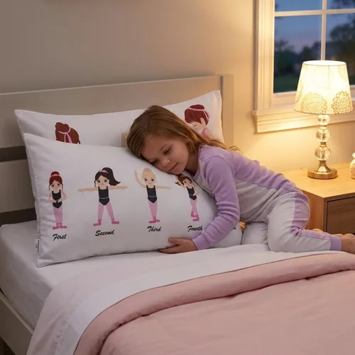 Vista 2 de Everyday Kids Paquete de 2 fundas de almohada de tamaño estándar para almohadas de 20 x 26 pulgadas, 100% microfibra suave y transpirable, perfectas