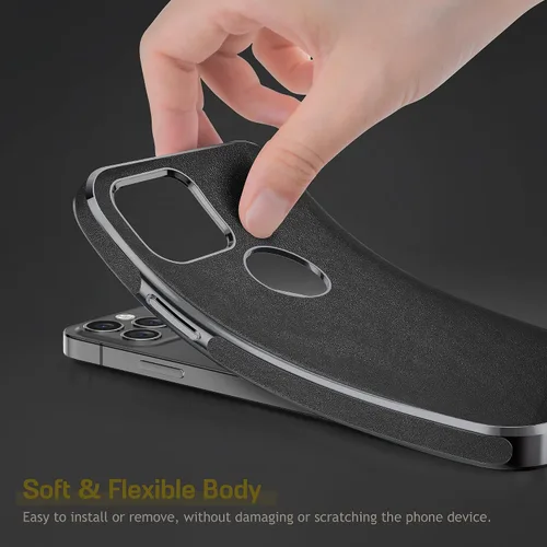 Vista 4 de LOHASIC Funda de cuero para iPhone 13 Pro, delgada de lujo para hombres y mujeres de negocios, funda de PU suave antideslizante a prueba de golpes