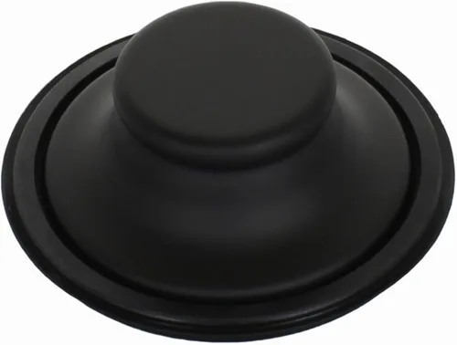 Vista 4 de Mr. Scrappy Brida y tapón universal para fregadero de basura negro mate, se adapta a apertura de fregadero estándar de 3-1/2 pulgadas