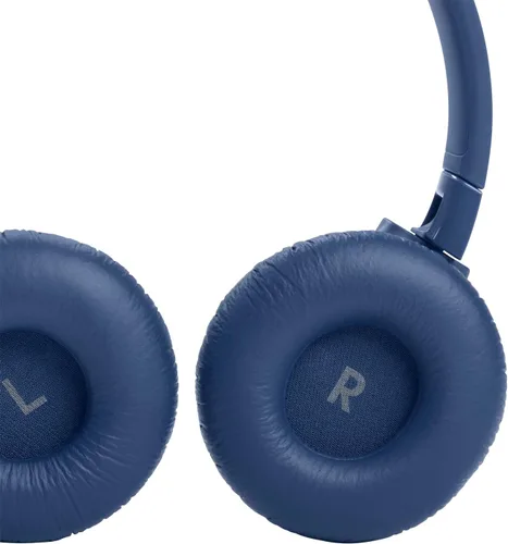Vista 7 de JBL Tune 660NC inalámbrico con cancelación activa de ruido, batería de hasta 55 horas, micrófono para llamada, plegable y cómodo, compatible con Azul