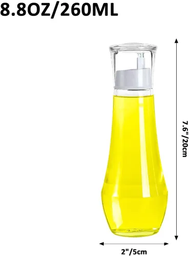 Vista 2 de Dispensador de enjuague bucal de vidrio para baño, dispensadores de enjuague bucal con taza, contenedor de enjuague bucal para adultos/niños, 8.8