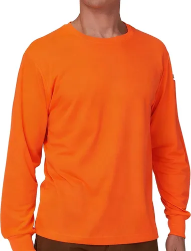 Vista 10 de A-SAFETY Playera de manga larga de seguridad de alta visibilidad, personalizable con logotipo (XS-6XL)