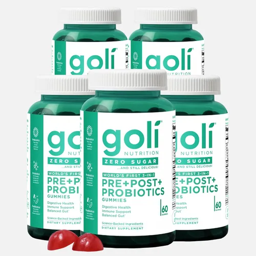 Vista 5 de Goli Zero Sugar Pre Pro - Gomitas postbióticas 3 en 1 del mundo con DE111, XOS, MCC1849, sin alcoholes de azúcar, veganas, aptas para dieta