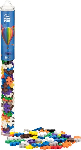 Vista 4 de Plus Plus 70 piezas de bloques de construcción entrelazados para niños, juguetes de conexión de extremo abierto, contenedor Stem para el aula, mini
