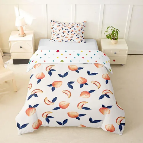 Vista 35 de Erosebridal - Juego de ropa de cama kawaii, juego de funda de edredón con diseño de fresa rosa, para mujeres, niñas y niños, decoración