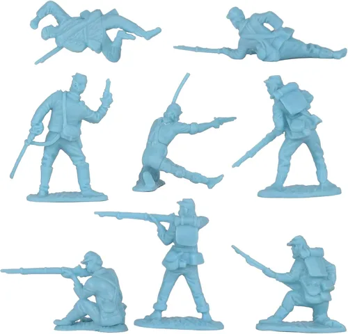 Vista 6 de BMC CTS American Civil War Plastic Army Men - 32 figuras de soldado azul y gris