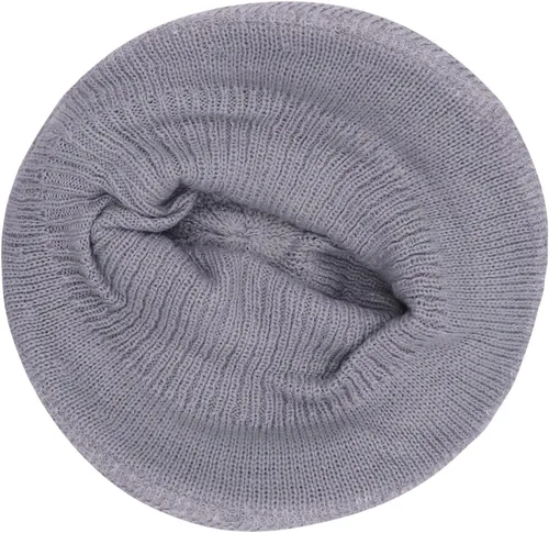 Vista 45 de C-US - Gorro de punto cálido para mujer, con visera de ganchillo con acento de flores
