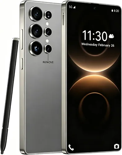 Vista 13 de Teléfonos desbloqueados C25 Ultra 8GB+256GB Android 14 teléfono Rosa