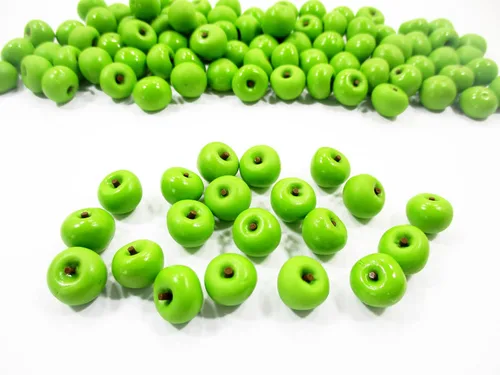 Vista 4 de Casa de muñecas en miniatura Lote de comida 20 Manzana verde Suministro de fruta Deco para encantos Casa de muñecas Comida - 6876 Handcrafted clay