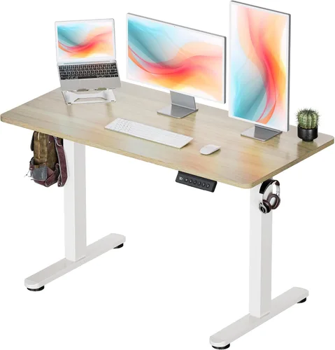 Vista 18 de Okin Escritorio Eléctrico de Pie de 31.5x19.7 Pulgadas Escritorio Pequeño para Computadora - Escritorio de Pie de Pieza Completa con Ruedas Gaming