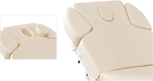 Vista 7 de DERMALOGIC Belvedere - Mesa eléctrica de tratamiento de spa con 4 motores, cama de masaje con base de madera, equipo de masaje de salón de spa