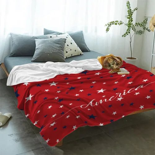 Vista 46 de YeeJu Manta de bandera estadounidense para bebé, patriótica para el 4 de julio, Día de los Caídos, 4 de julio, manta de forro polar para niños