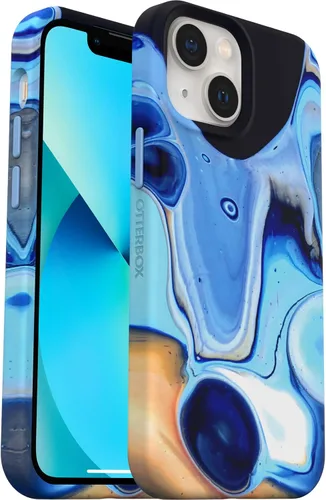 Vista 6 de OtterBox - Funda ultradelgada para iPhone 13 Mini Series, hecha para Apple MagSafe, funda protectora artística con material suave al tacto