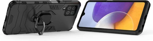 Vista 4 de ZMONE - Funda protectora para Samsung Galaxy M32 4G con protector de pantalla de vidrio (paquete de 2) resistente de doble capa de grado militar, a