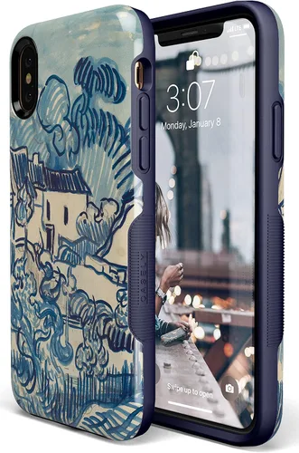 Vista 132 de Casely Funda para iPhone Xs Max Funda con estampado de festival (solo buenas vibraciones)