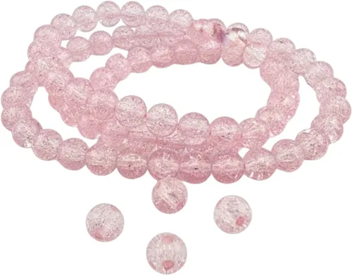 Vista 54 de DandS ltd Cuentas de cristal agrietadas para la fabricación de joyas, champán, pulseras vibrantes de bricolaje, collares, aretes, suministros
