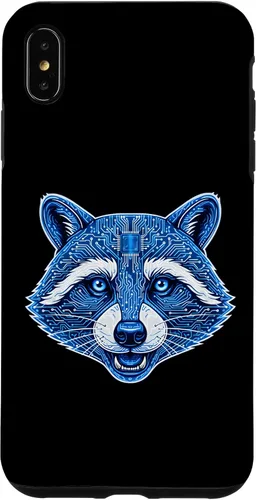 Vista 11 de Raccoon Electronic Computer Circuit CPU Art Case for iPhone 17