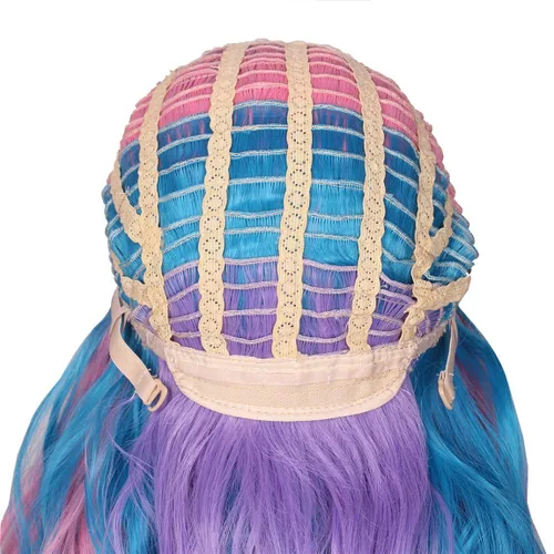Vista 8 de ColorGround - Peluca larga rizada para cosplay con 2 coletas, talla única