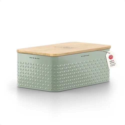 Vista 12 de LARS NYSØM Panera I Caja de pan de metal para una frescura duradera con almohadillas antideslizantes I Papelera para productos horneados con tapa