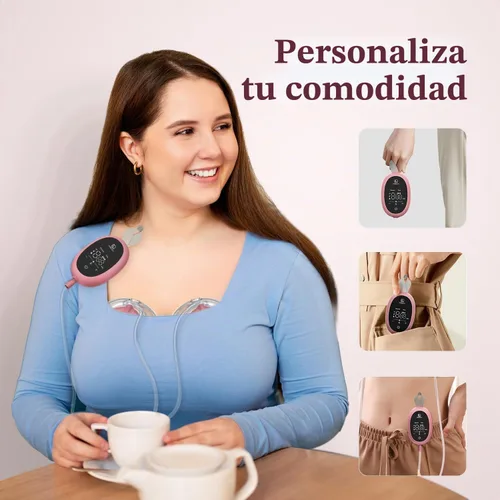 Vista 6 de Extractor de leche manos libres D6, extractor de leche ultraligero con brida suave de doble sellado, 0.98 pulgadas, bomba eléctrica portátil Rojo