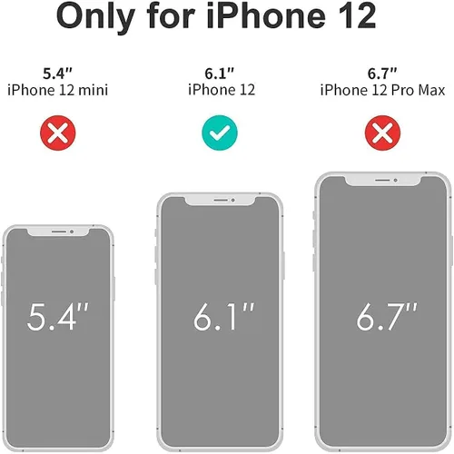 Vista 9 de ANDATE Funda de silicona para iPhone 12, color negro, funda protectora de goma de gel de silicona líquida suave a prueba de golpes para iPhone 12