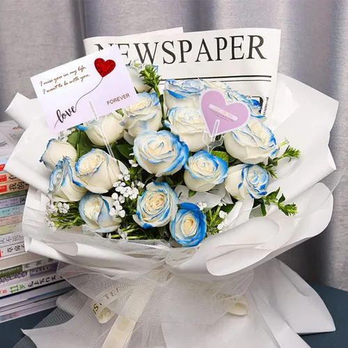 Vista 5 de CCINEE 100 portatarjetas de plástico con forma de tenedor transparente con forma de flores, clips de cabeza recta para ramo de boda, suministros