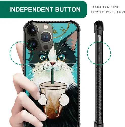 Vista 329 de Funda compatible con iPhone 15, diseño de elefantes africanos, diseño increíble a prueba de golpes, antiarañazos, carcasa trasera de policarbonato
