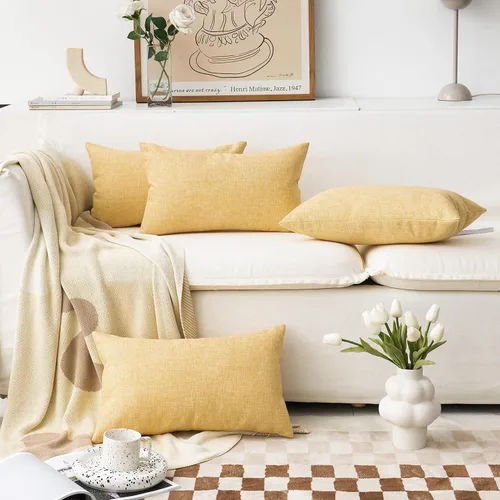 Vista 20 de Home Brilliant Funda de almohada de lino de 18 x 18 pulgadas, almohada decorativa para cama, sofá, sala de estar, 1 unidad, color gris ceniza