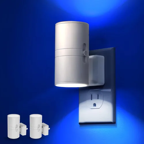 Vista 13 de L LOHAS LED Luz nocturna, [2 luces nocturnas + 1 control remoto], cambio de Multicolor+control remoto* 1